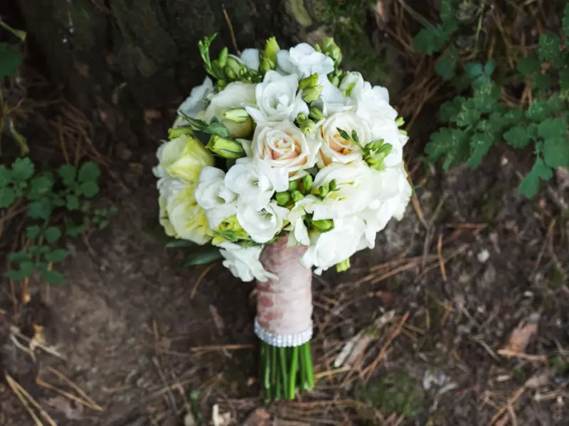 Bouquets in funeral