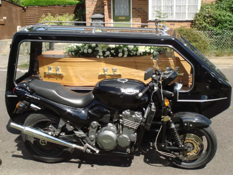 Motorcycle and Sidecar Hearse