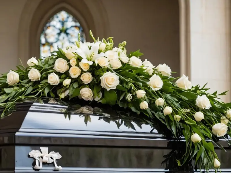 sprays flower at funeral images